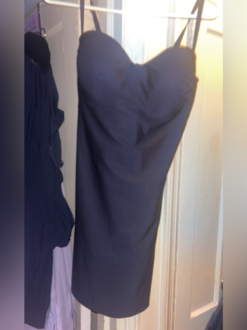 SKIMS Black molded underwire slip dress NWT rare